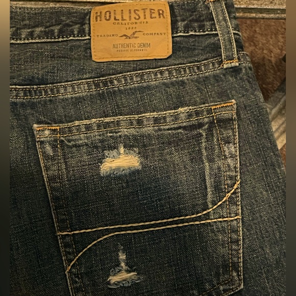 HOLLISTER®️🦜 Distressed Ripped Men’s Jean 36W x 34L ⚜️🤖VINTAGE STYLE🤖⚜️ - Picture 4 of 16